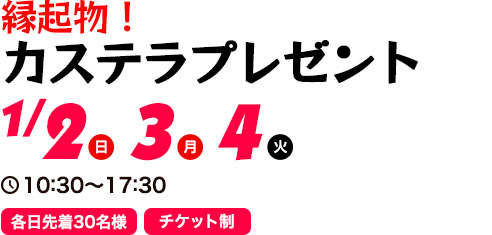 縁起物!カステラプレゼント